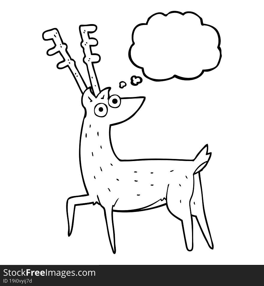 Thought Bubble Cartoon Stag