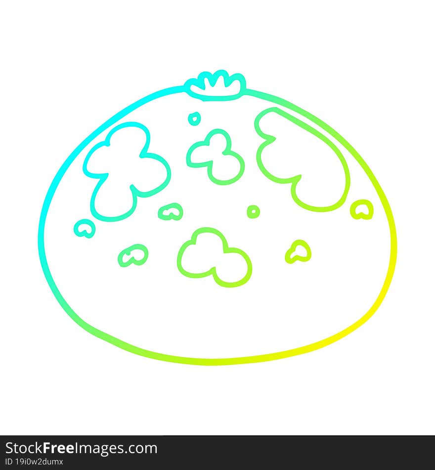 Cold Gradient Line Drawing Cartoon Squash