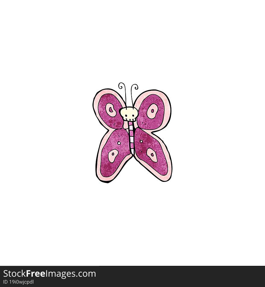 cartoon spooky butterfly bug