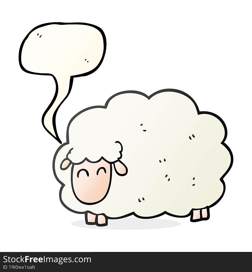 Speech Bubble Cartoon Sheep