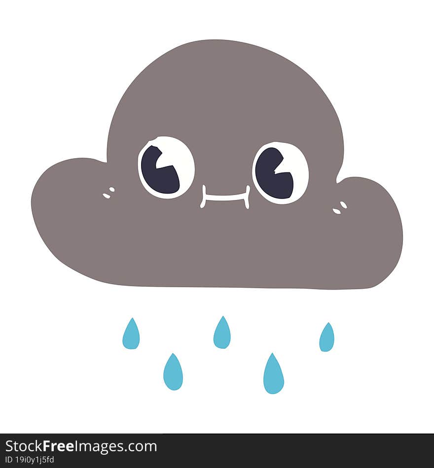 cartoon doodle rain cloud