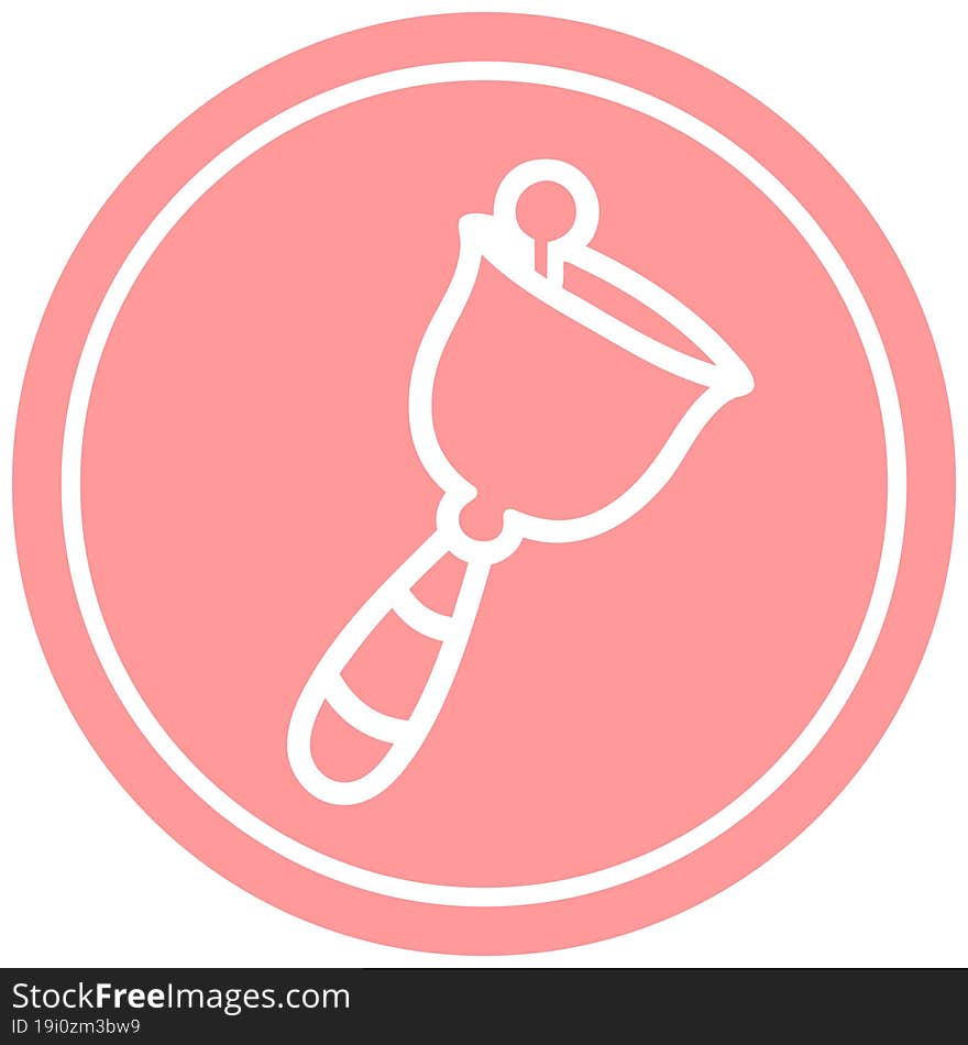 hand bell circular icon symbol