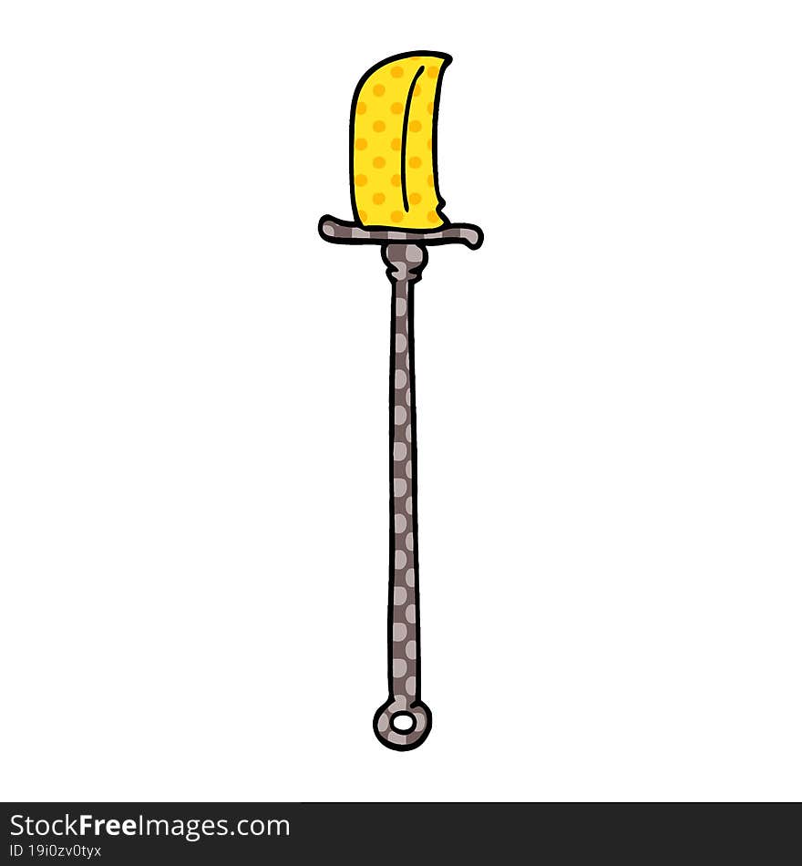 cartoon doodle bronze halberd