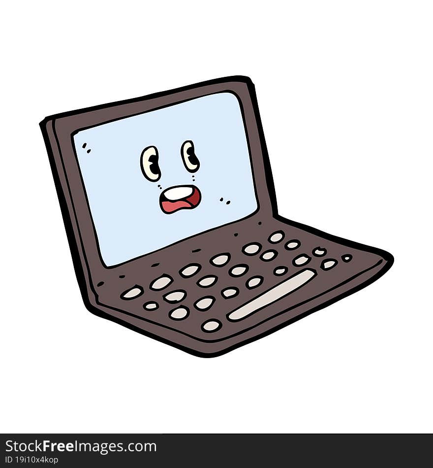 Cartoon Laptop Computer