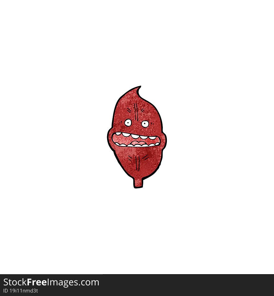 Red Leaf Cartoon Character