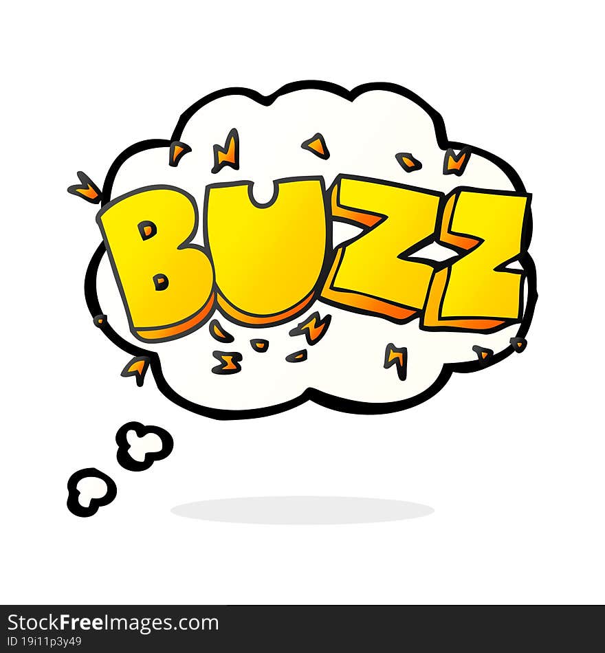 thought bubble cartoon buzz symbol