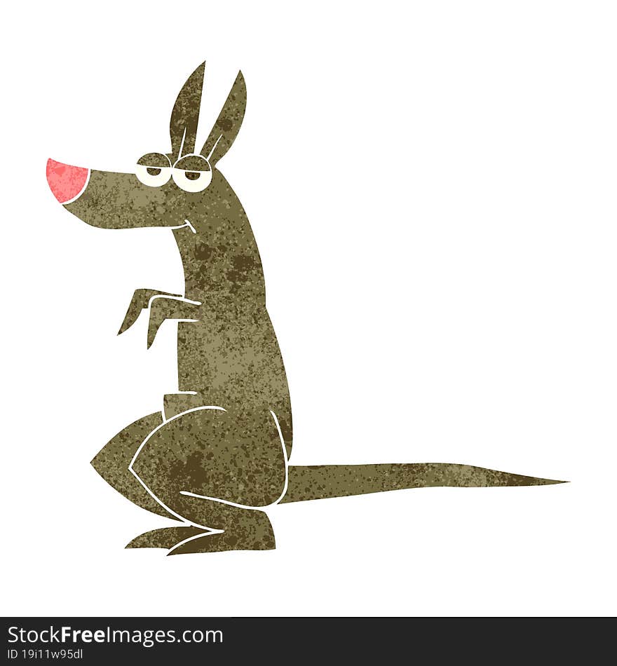 Retro Cartoon Kangaroo