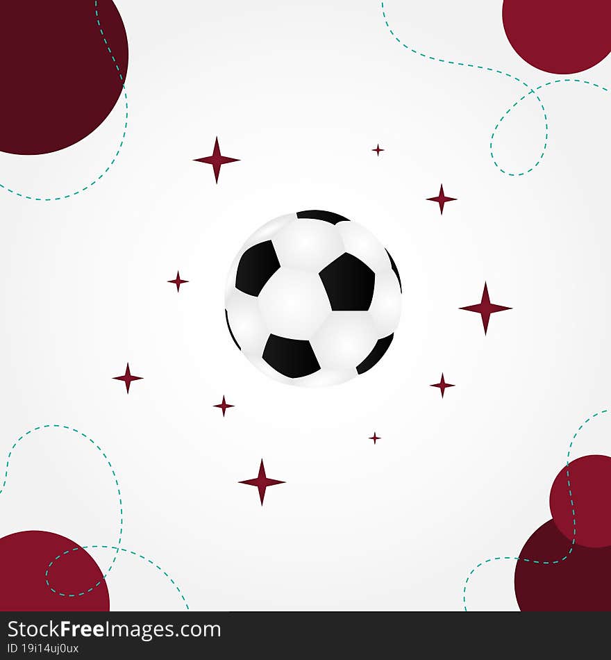 World Cup Soccer Football 2022 Balls With Stars Decoration