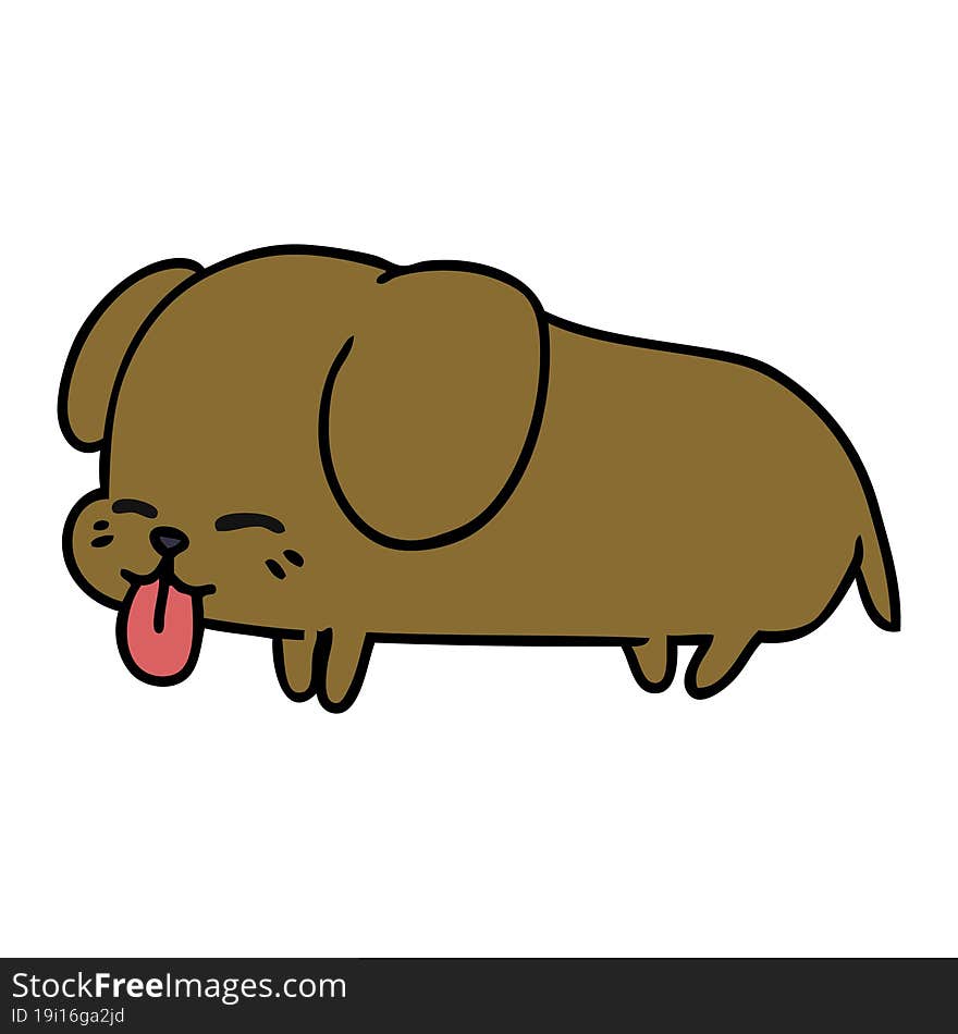 cartoon of cute kawaii dog