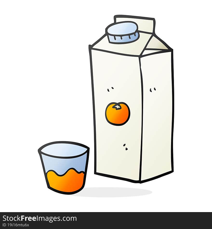 cartoon orange juice