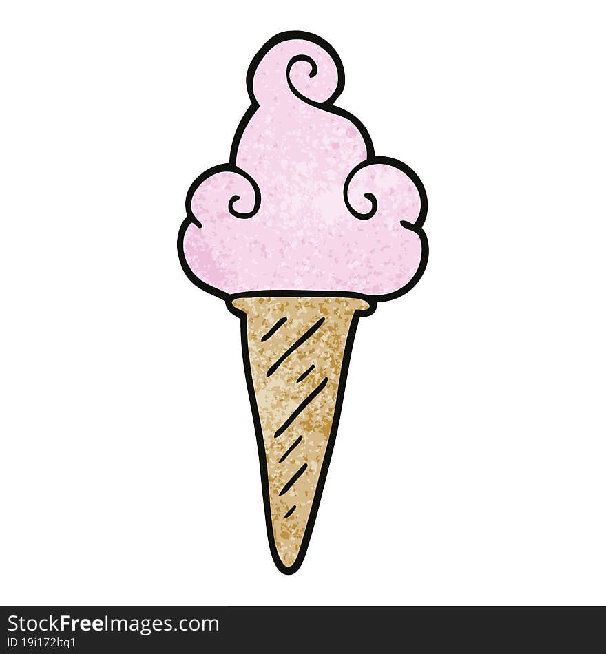 cartoon doodle ice cream