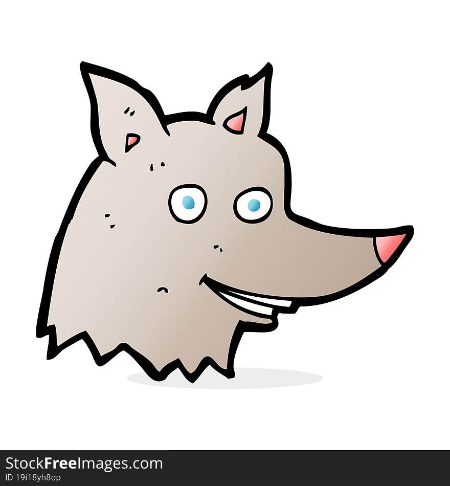 Cartoon Wolf Head