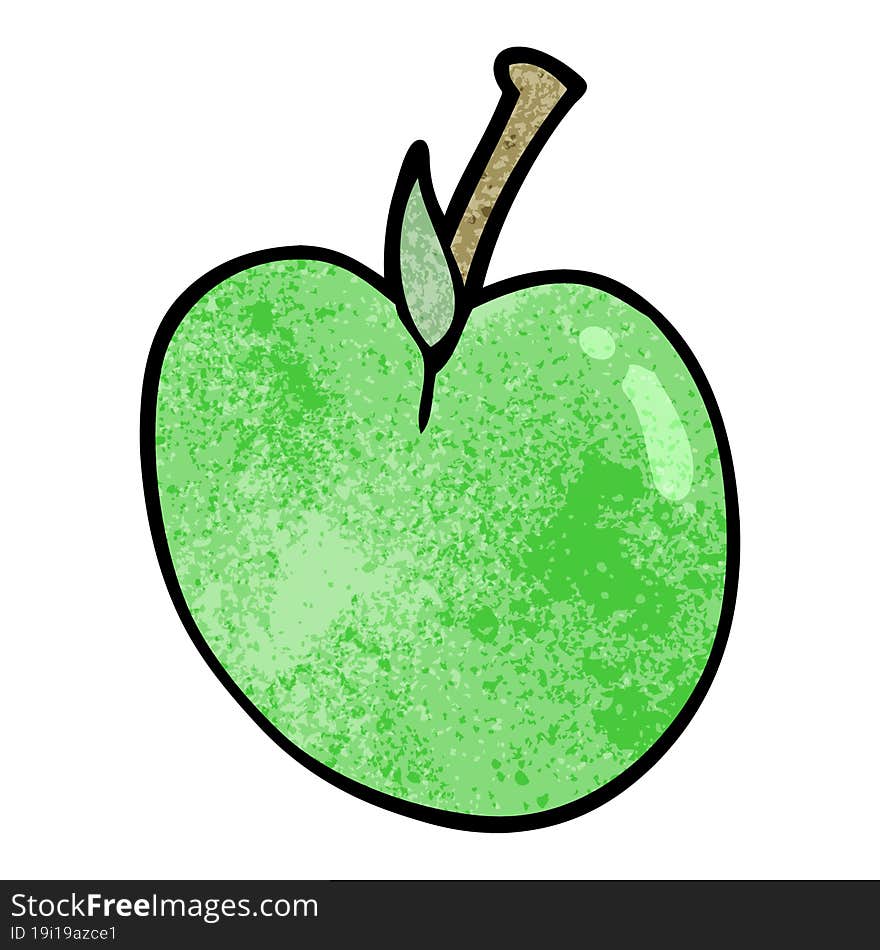 cartoon doodle apple