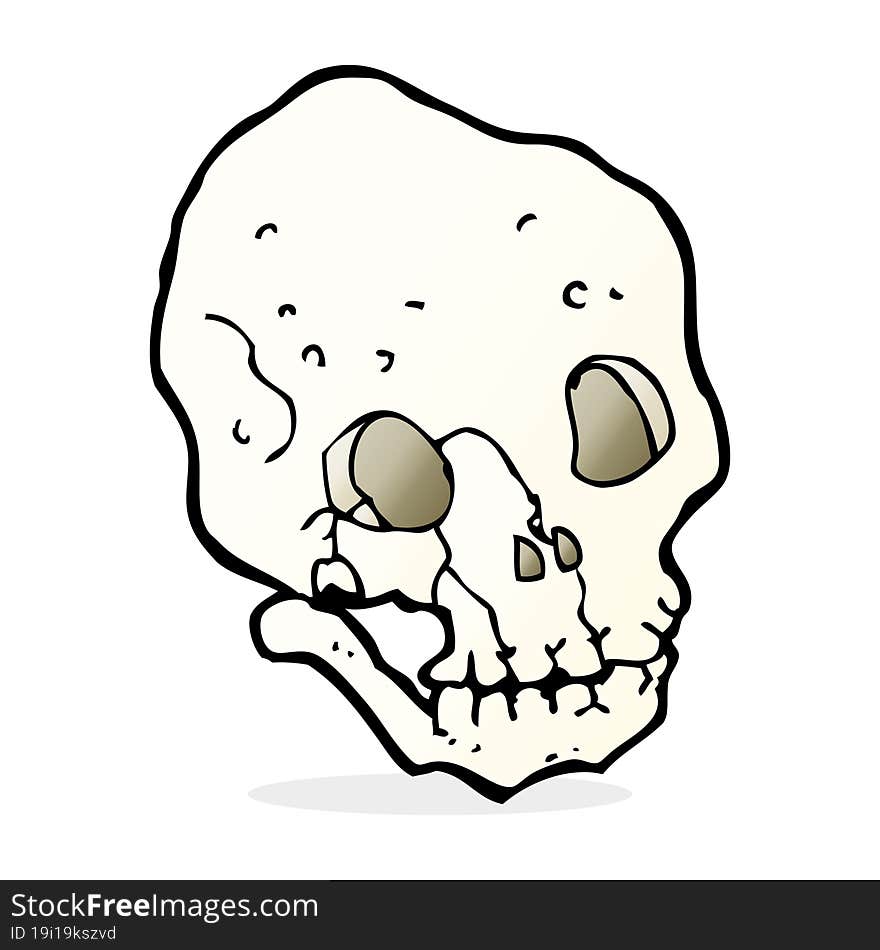 cartoon spooky skull