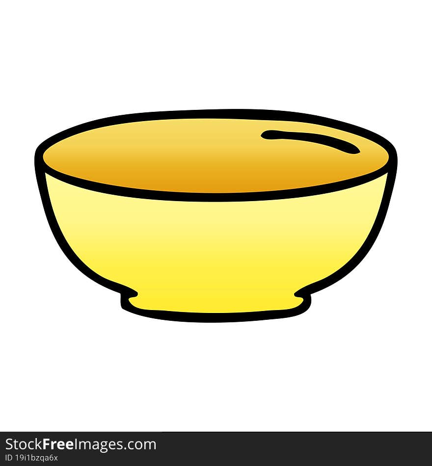 quirky gradient shaded cartoon bowl