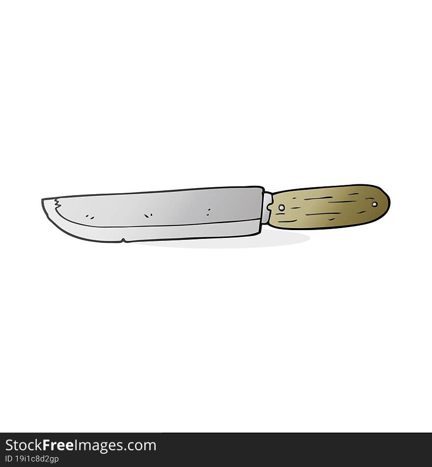 freehand drawn cartoon knife