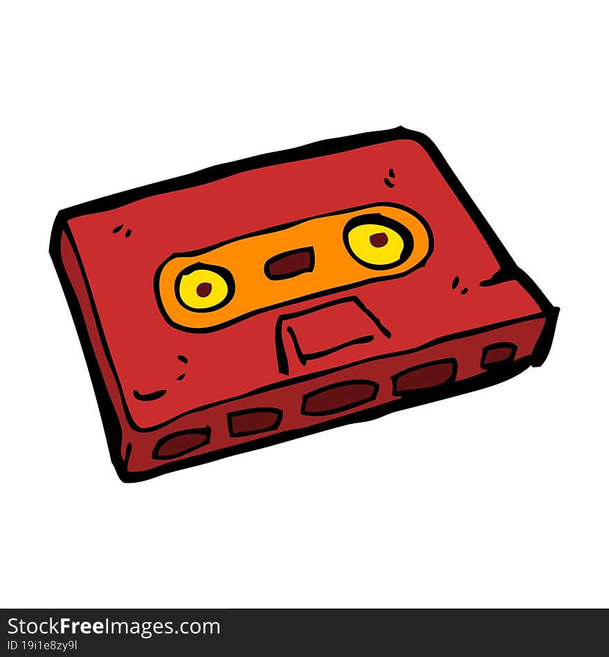 cartoon cassette tape