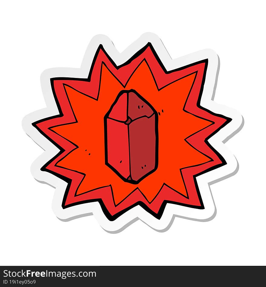 sticker of a cartoon ruby