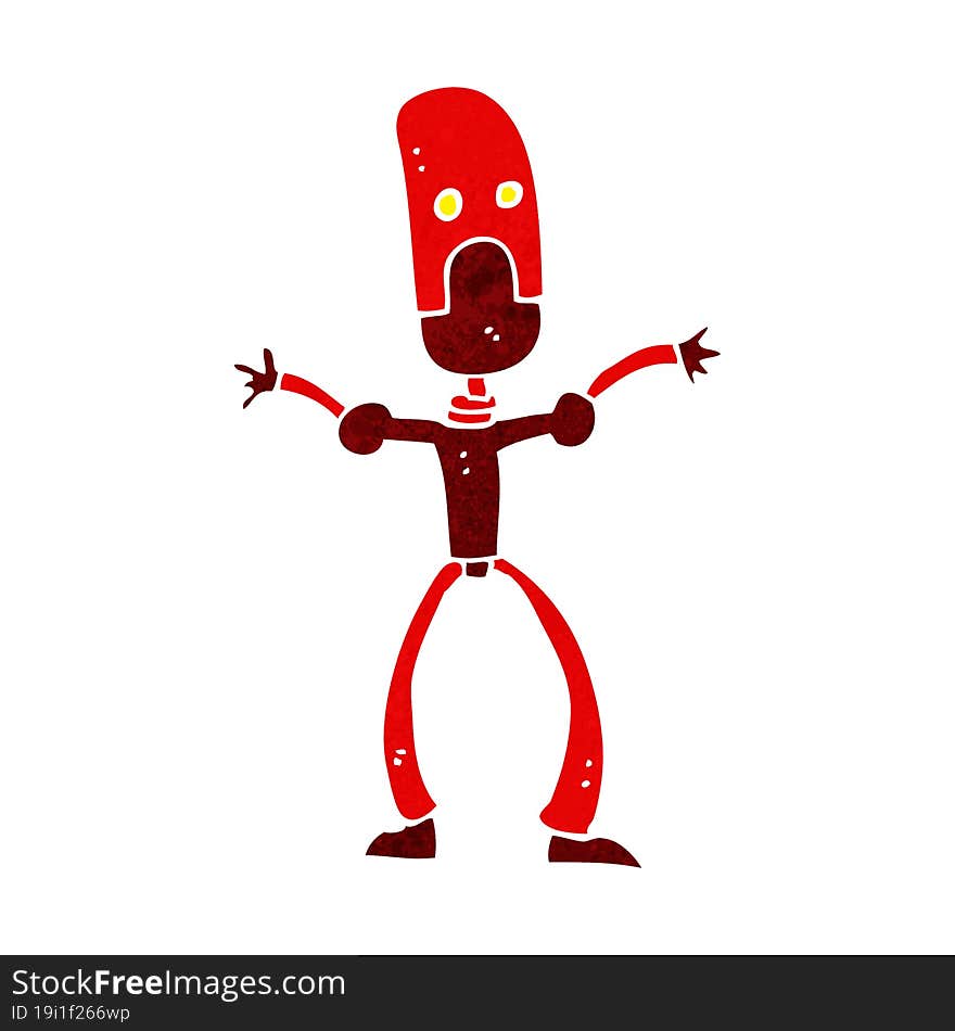 cartoon funny robot