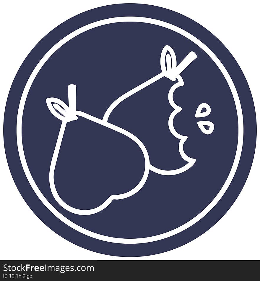 Bitten Pears Circular Icon