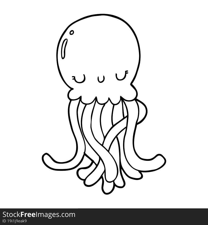 Cute Cartoon Jellyfish