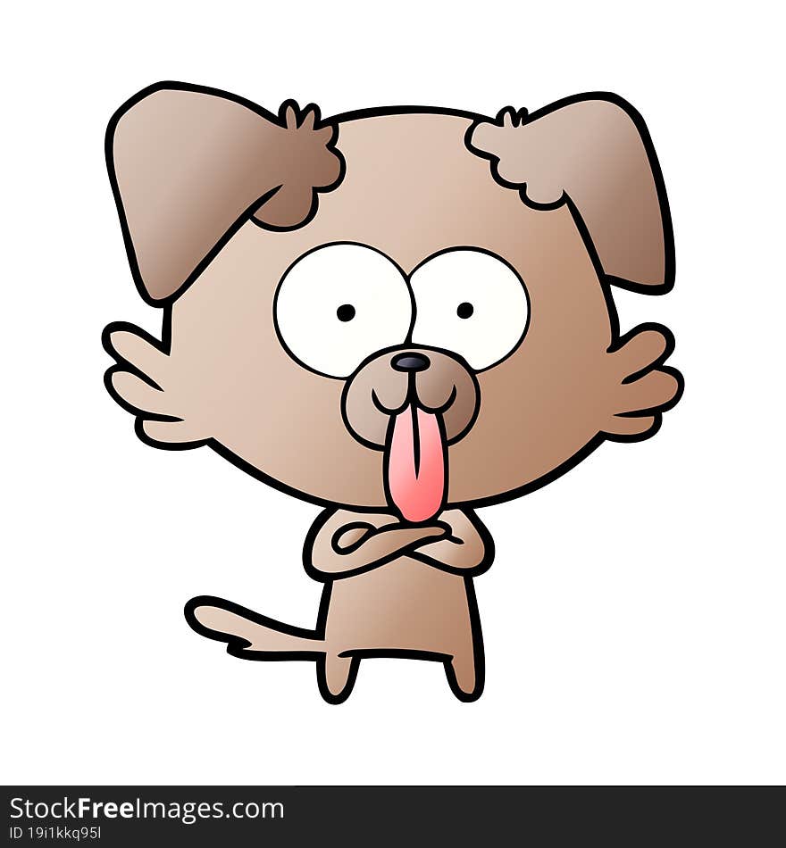 cartoon dog with tongue sticking out. cartoon dog with tongue sticking out