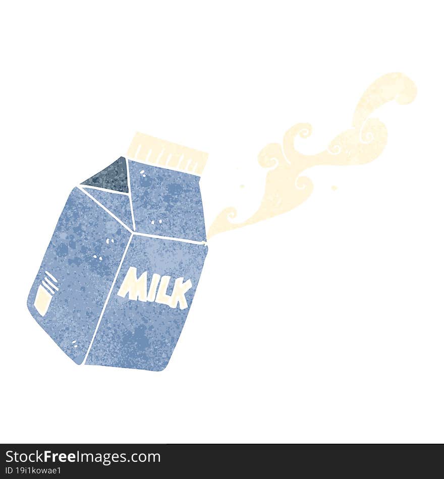 retro cartoon milk carton