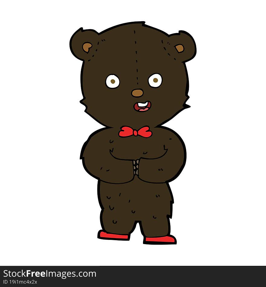 cartoon teddy black bear