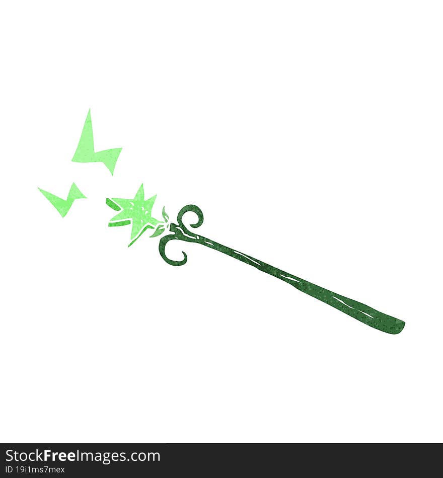 cartoon magic wand