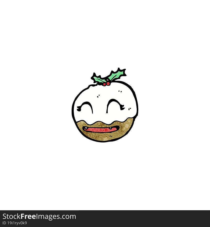 cartoon christmas pudding