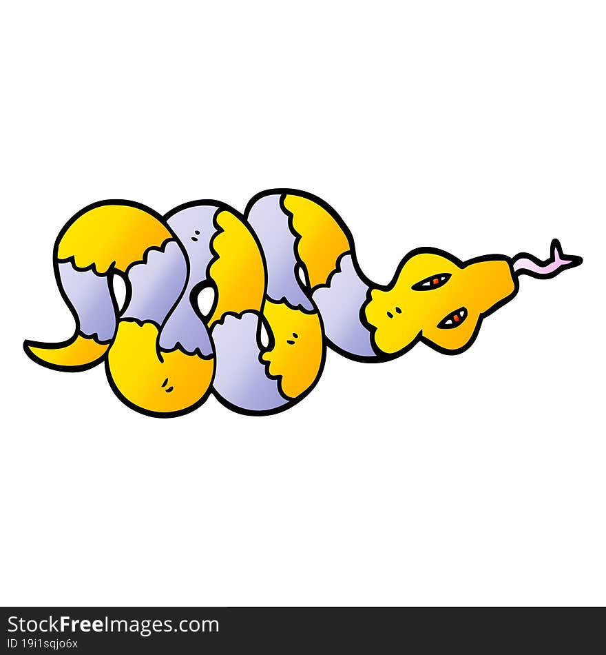 vector gradient illustration cartoon poisonous snake