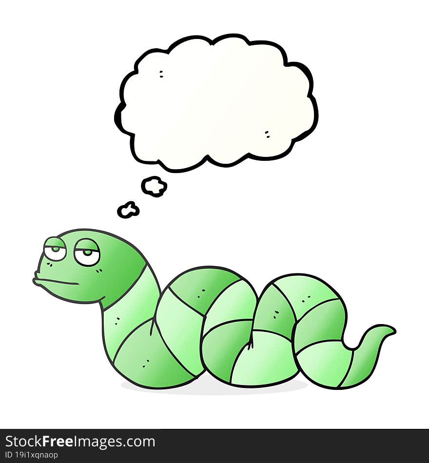 thought bubble cartoon bored snake