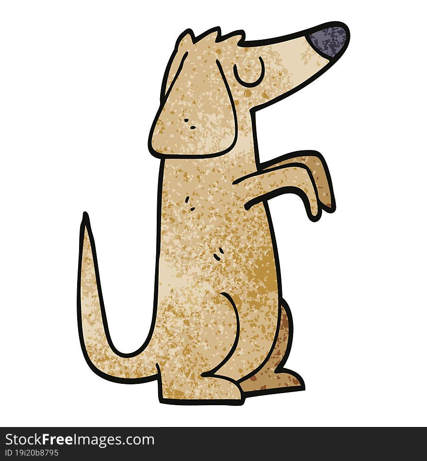 cartoon doodle dog