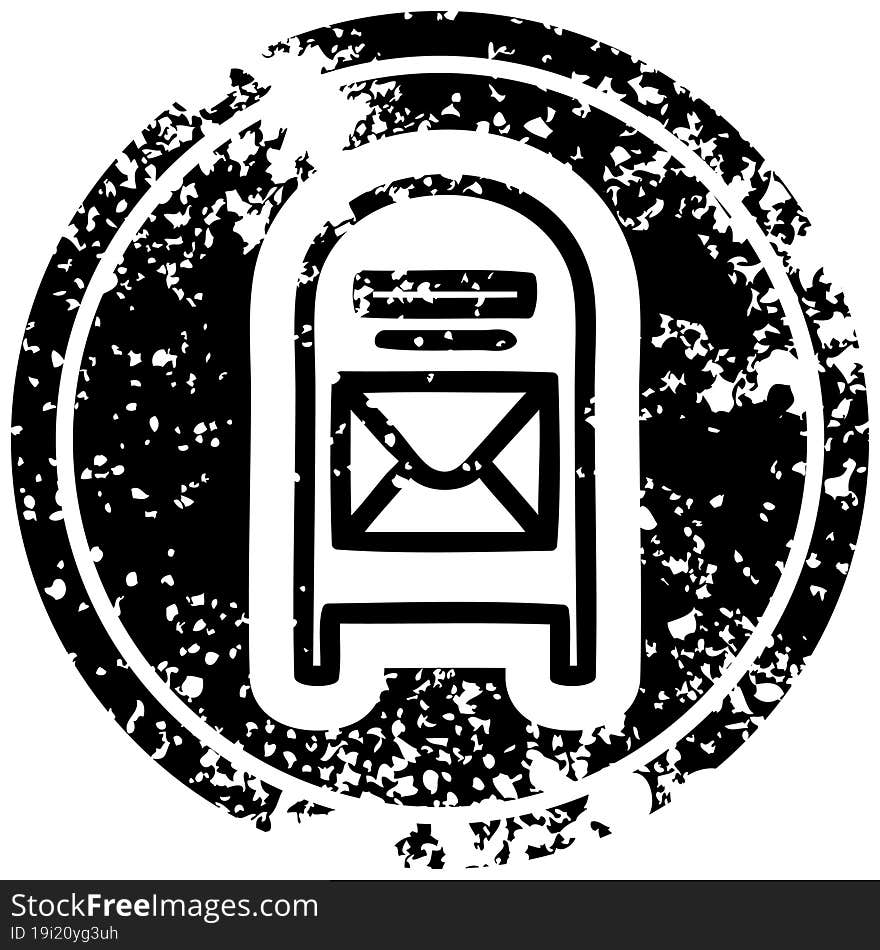 Mail Box Distressed Icon