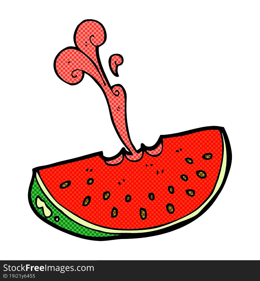 cartoon squirting watermelon