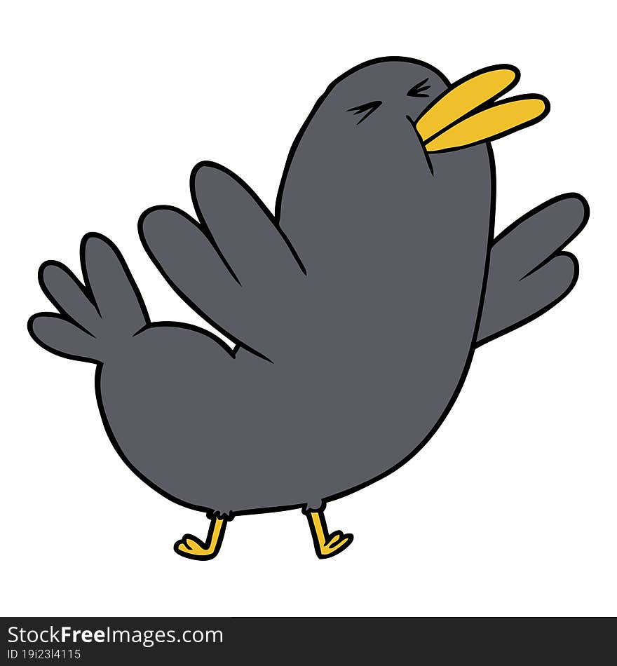 cartoon blackbird. cartoon blackbird