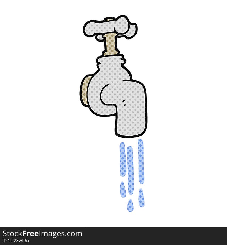 Cartoon Running Faucet