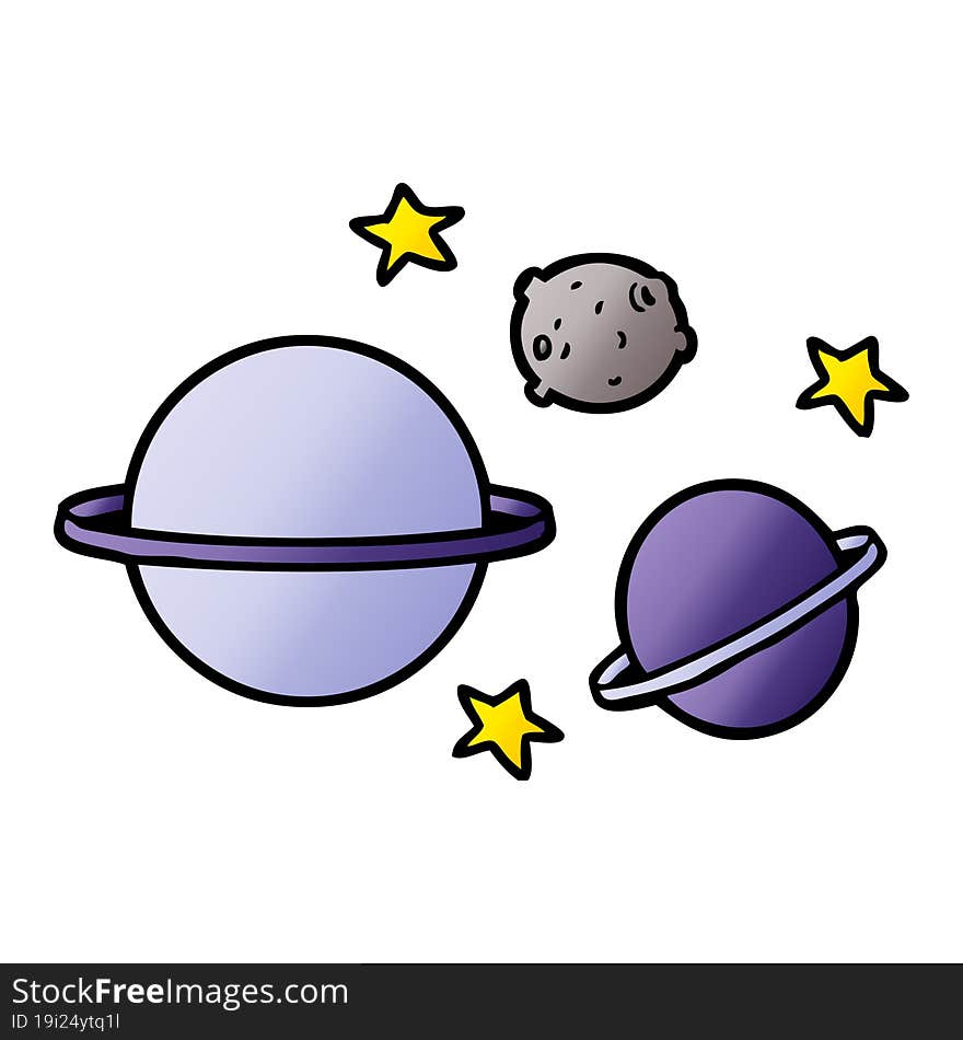 cartoon planets. cartoon planets