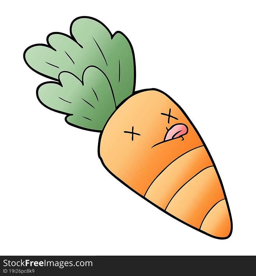 cartoon dead carrot. cartoon dead carrot