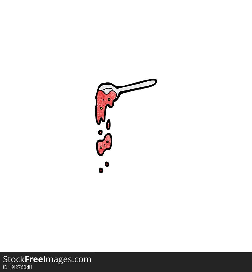 cartoon spoon of jam