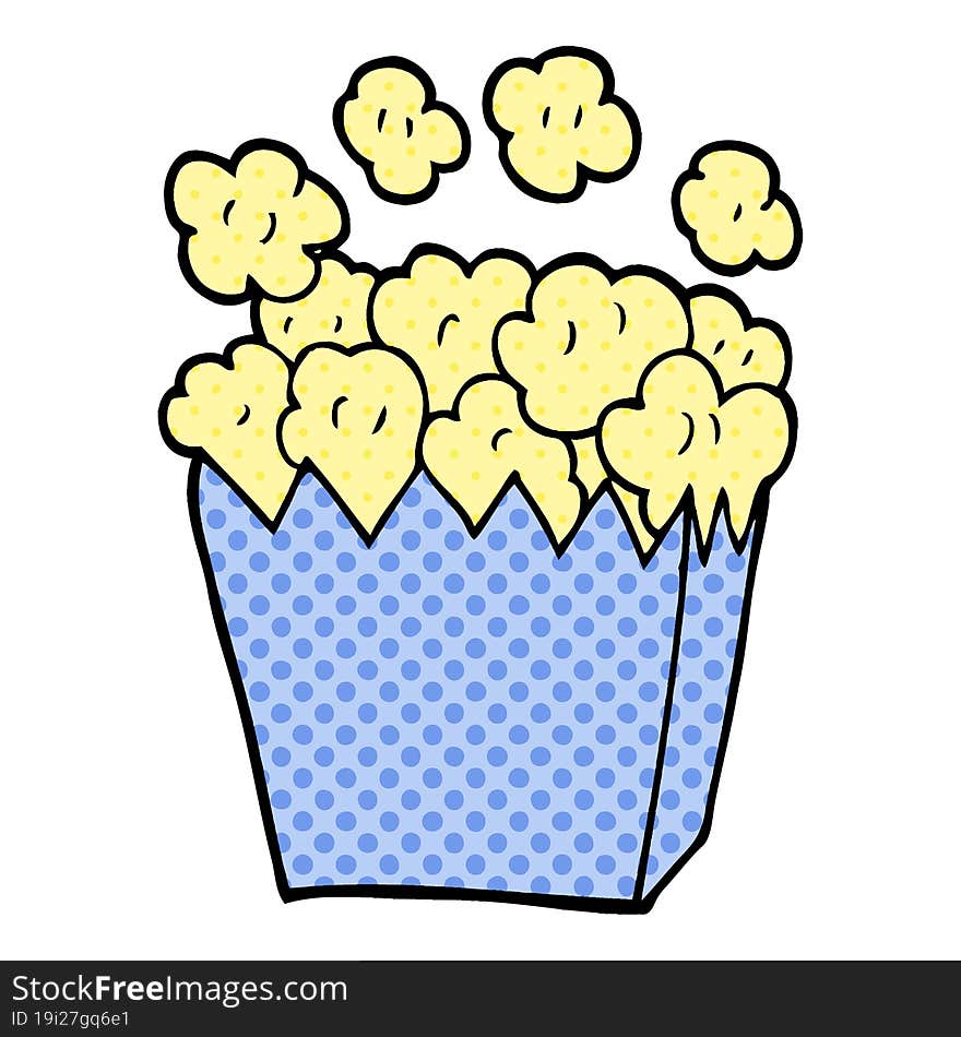 cartoon doodle popcorn