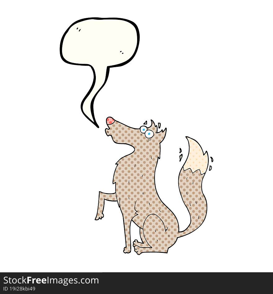 comic book speech bubble cartoon wolf