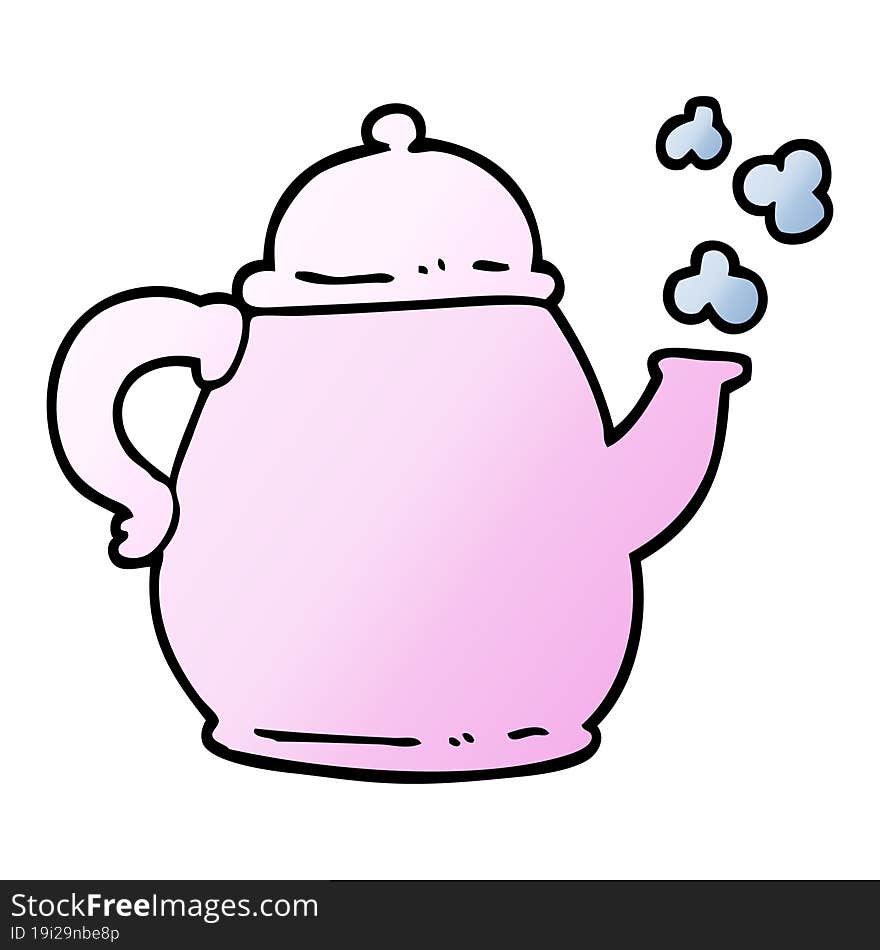 vector gradient illustration cartoon tea po