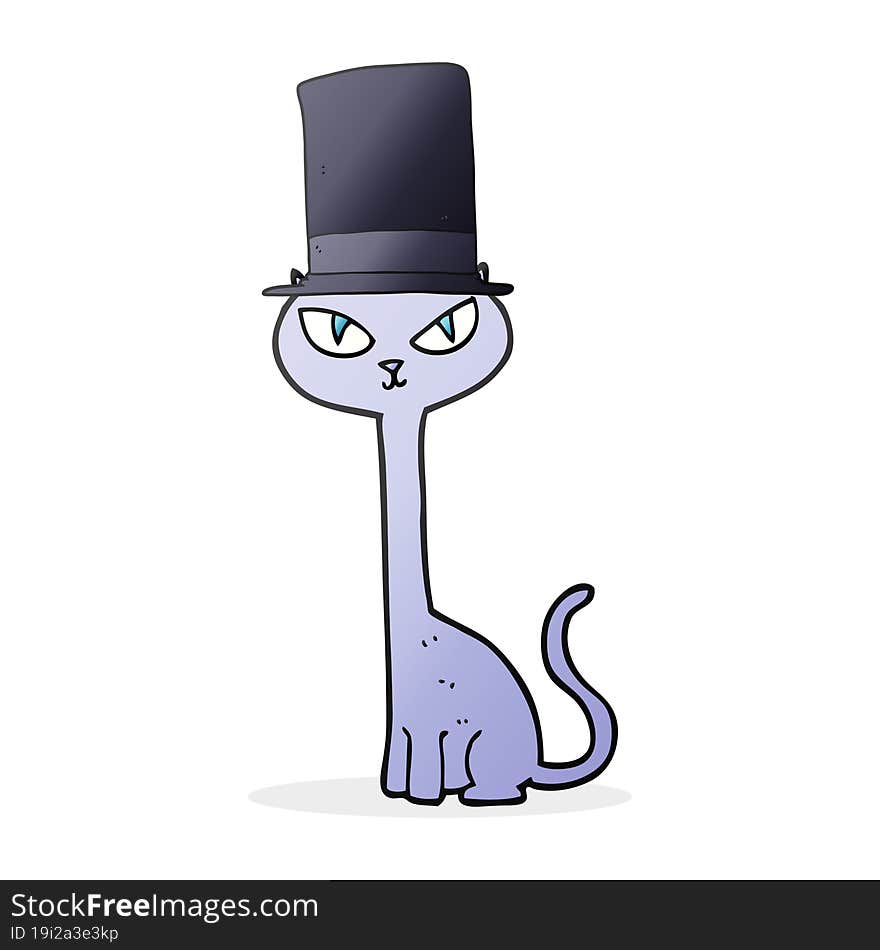 cartoon posh cat