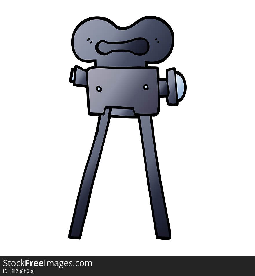 vector gradient illustration cartoon film camera