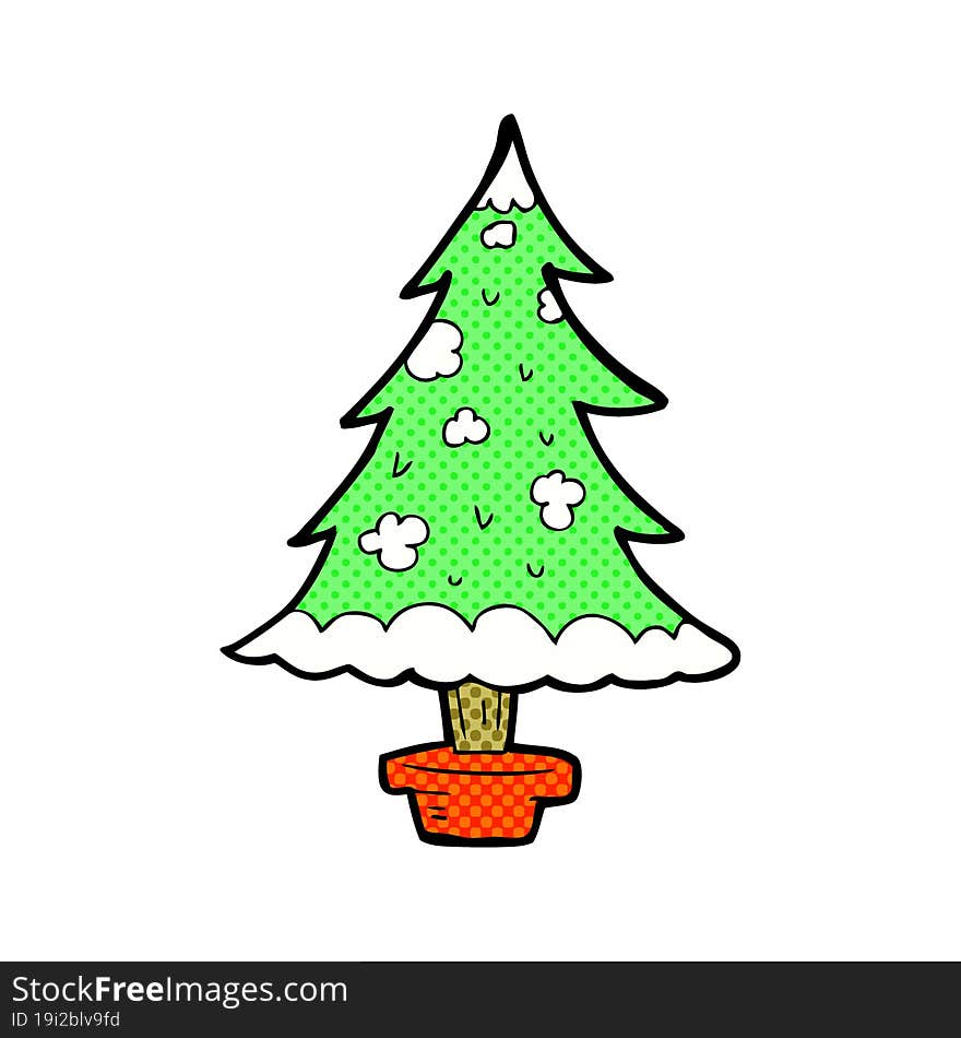 cartoon christmas tree