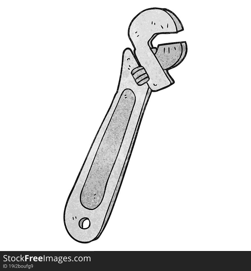 textured cartoon adjustable spanner