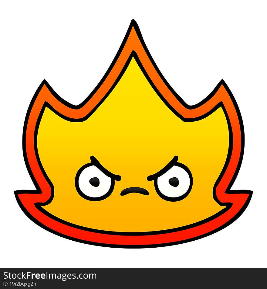 Gradient Shaded Cartoon Fire Flame