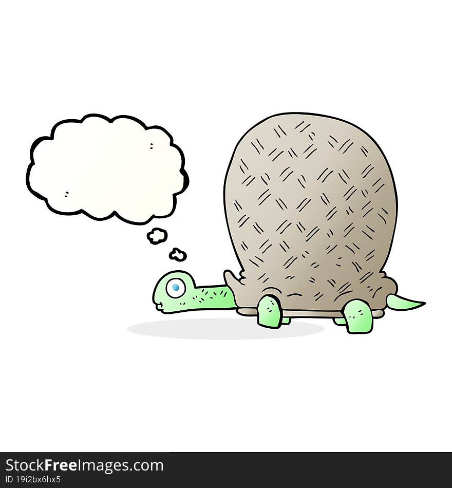 Thought Bubble Cartoon Tortoise