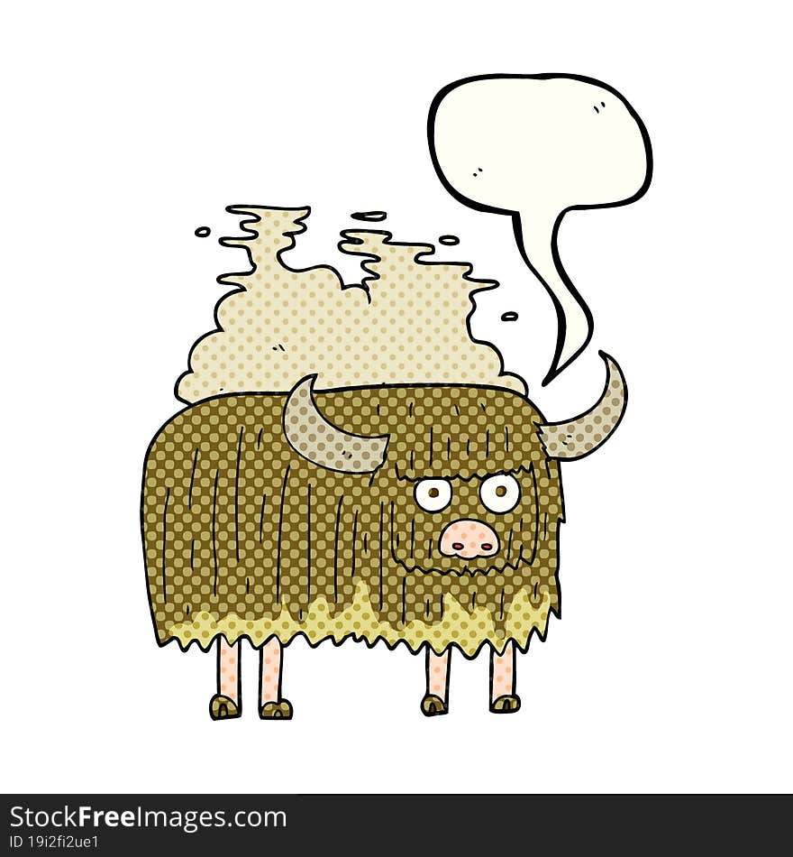 Comic Book Speech Bubble Cartoon Smelly Cow